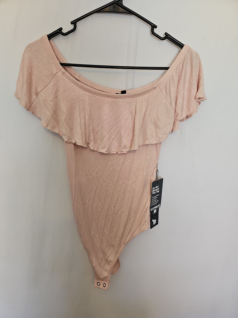 Express Pink Ruffle Bodysuit